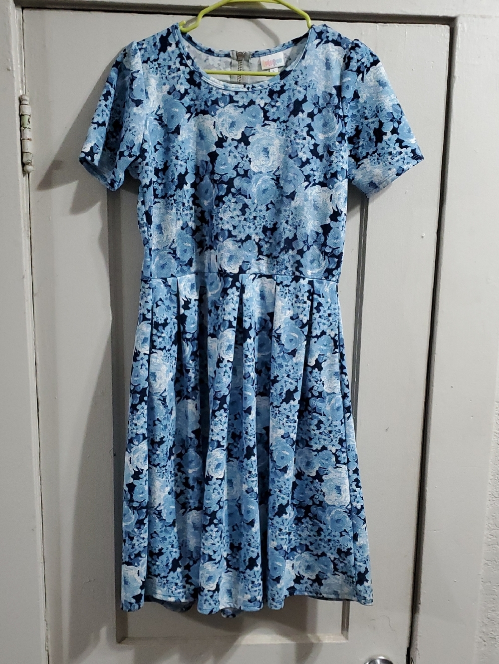 LuLaRoe Blue Floral Midi Dress